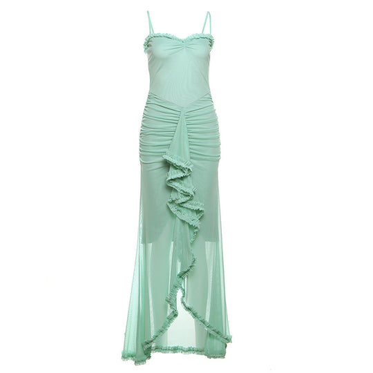 Damen Elegantes Wickelkleid mit Rüschendetails und figurbetontem Schnitt R&B