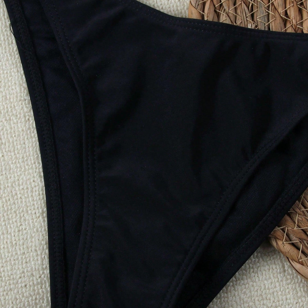 Damen Bikini mit modischem Knotendesign und elegantem Goldakzent R&B