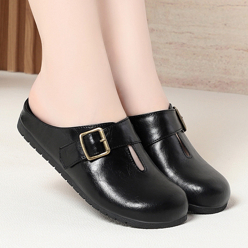 Damen Clogs mit modischem Riemen und komfortablem Fußbett R&B