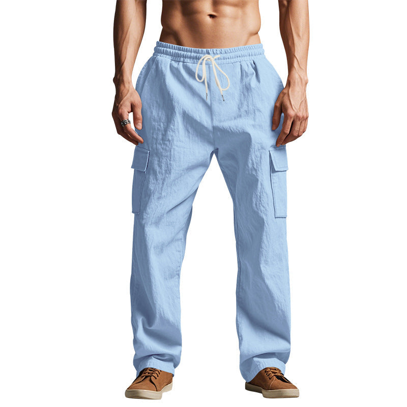 Herren lockere Cargohose mit elastischem Bund und praktischen Seitentaschen R&B