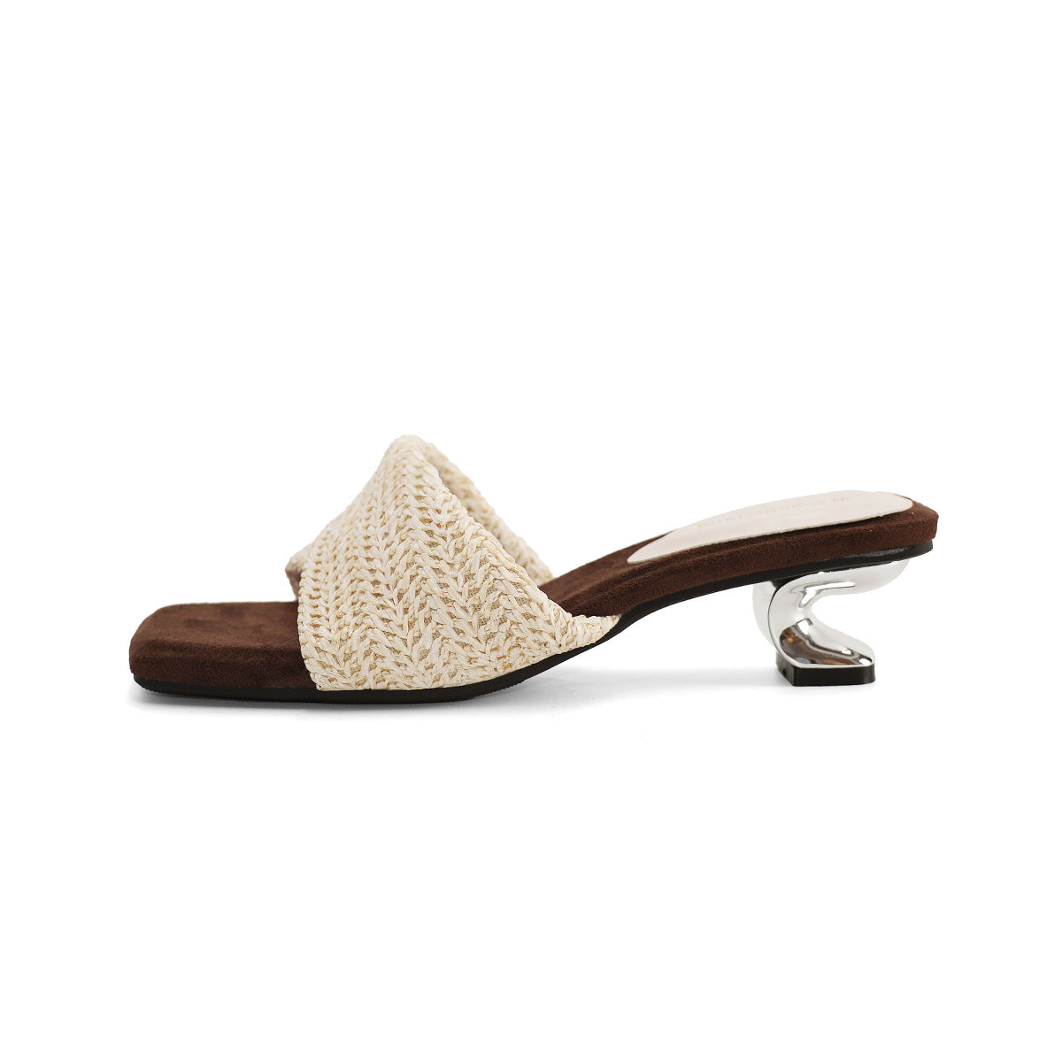 Damen trendige Mules mit schickem Kettendetail