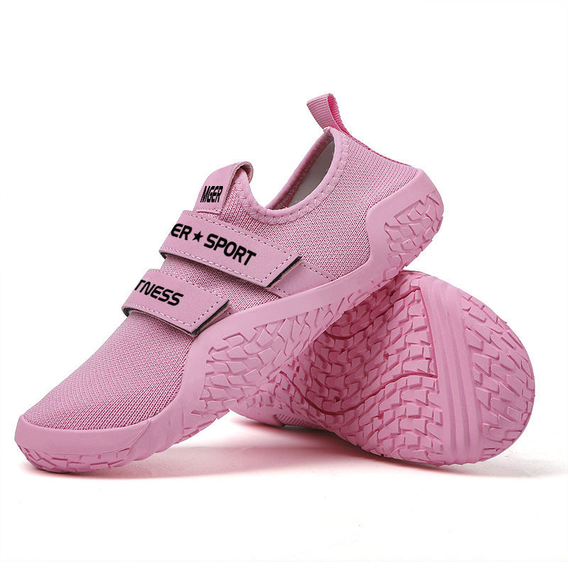 Damen Sportliche Fitness-Sneaker mit elastischem Klettverschluss