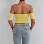 Damen Off-Shoulder Body mit figurbetonendem Schnitt