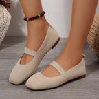 Damen Ballerinas mit elastischem Strickdesign R&B