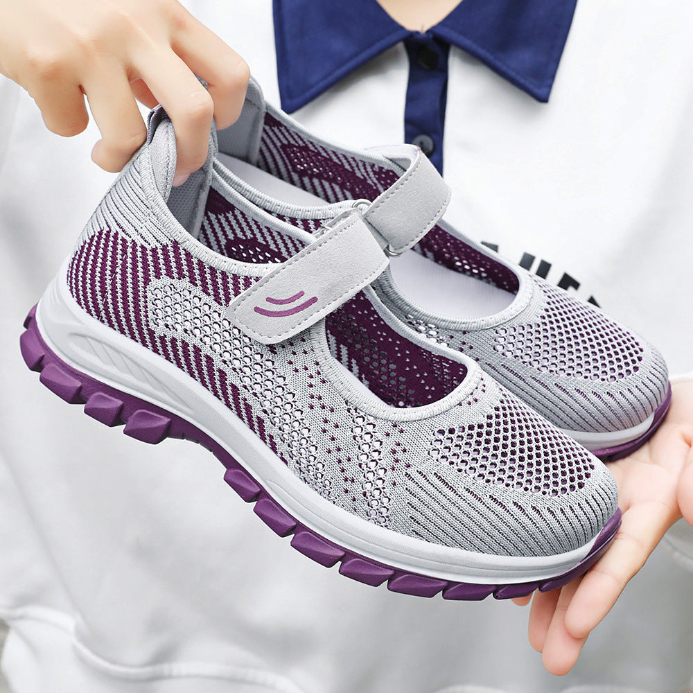 Damen Komfortable Freizeitschuhe mit verstellbarem Klettverschluss R&B