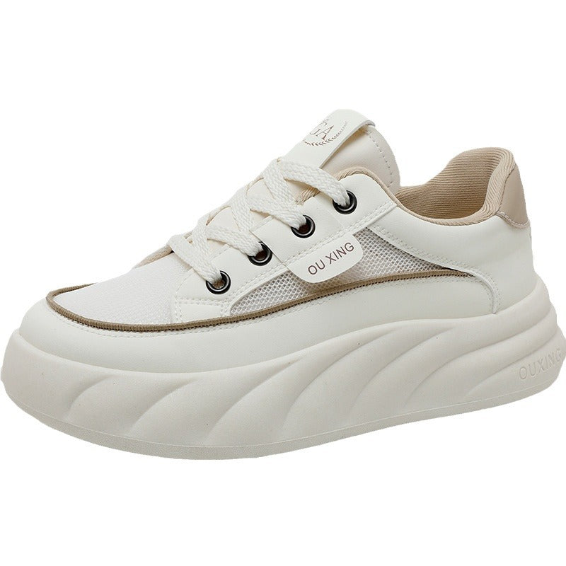 Damen modische Sneakers mit hochgezogenem Sohlenprofil und atmungsaktiven Mesh-Einsätzen R&B