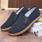 Damen bequeme Slip-On Schuhe aus Cord mit rutschfester Sohle R&B