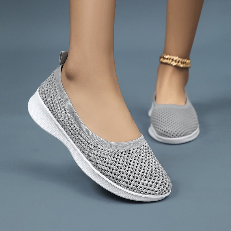 Damen bequeme und luftige Slip-On Sneakers