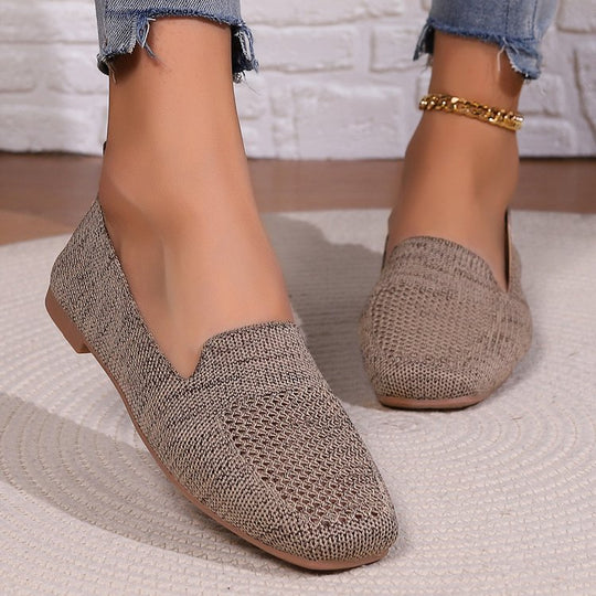 Damen Slip-On Mokassins aus atmungsaktivem Netzmaterial R&B