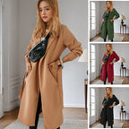 Damen modischer Longblazer mit praktischem Taschen R&B