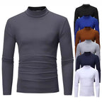 Rollkragen Langarmshirt Herren aus Baumwolle