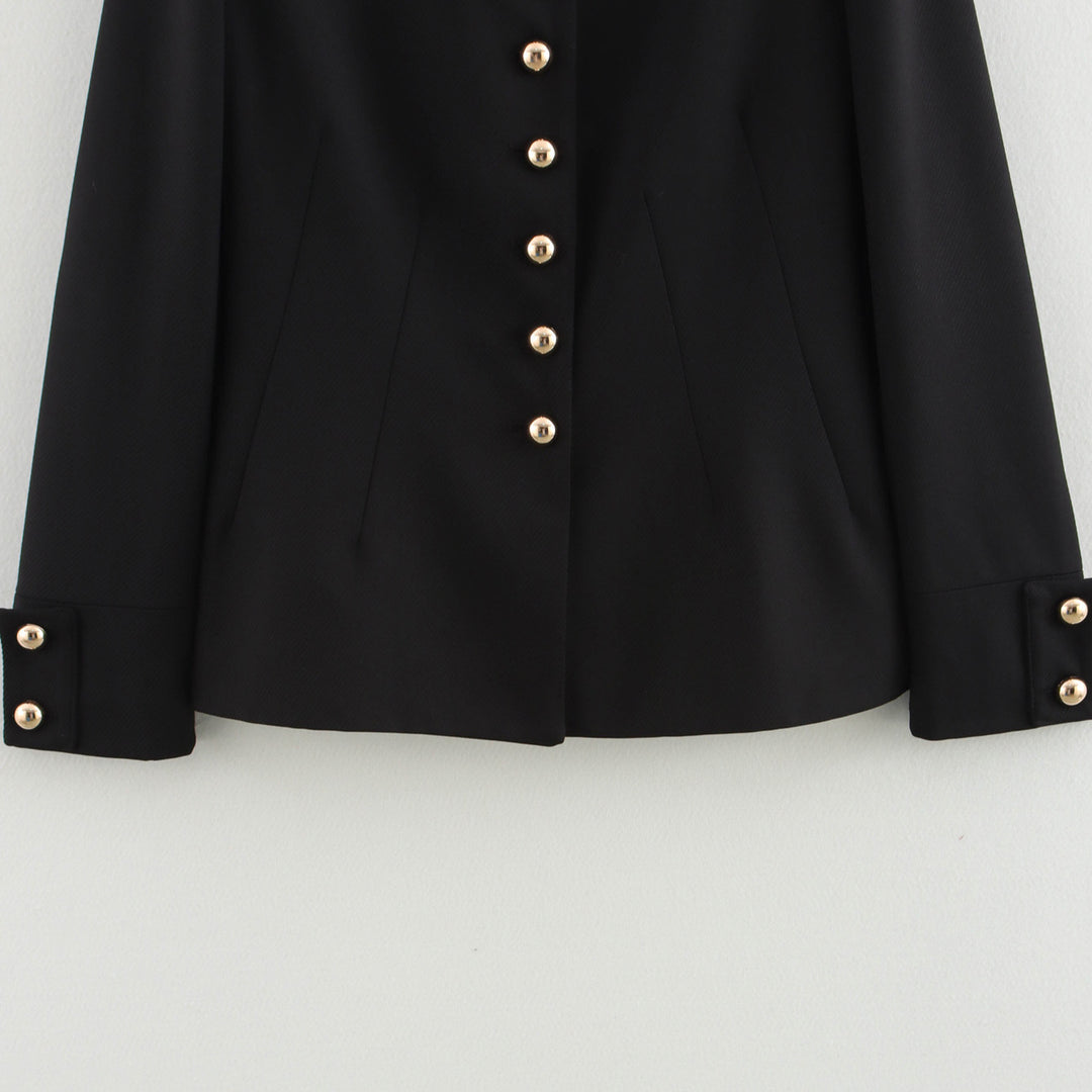 Damen elegante Kurzjacke mit dekorativen Knöpfen R&B