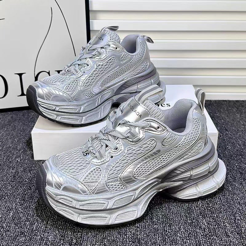 Damen Sportliche Sneakers mit reflektierendem Obermaterial und bequemer Dämpfung R&B