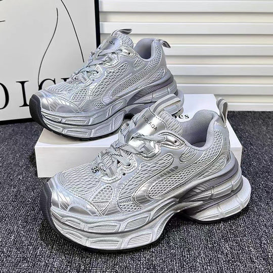 Damen Sportliche Sneakers mit reflektierendem Obermaterial und bequemer Dämpfung R&B