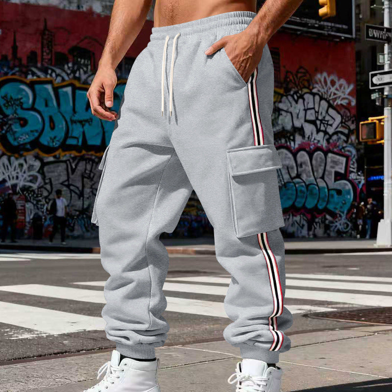 Herren nan Cargojogginghose mit Kordelzug, seitlichen Cargotaschen und elastischen Bündchen R&B