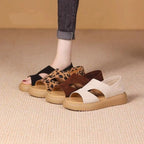 Damen modische und bequeme Plateau-Sandalen mit verstellbarem Riemen