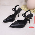 Damen elegante Slingback High-Heel Sandalen R&B