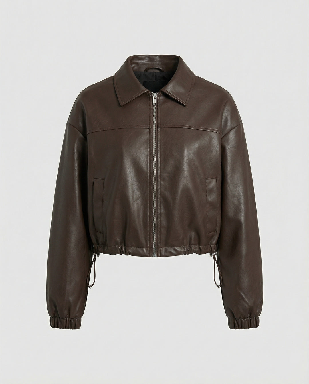 Damen kurz geschnittene Hemdjacke mit Kapuze, großen Pattentaschen und Kordelzugsaum R&B