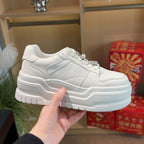 Damen modische Plateau-Sneaker mit besonderem Glitzerverzierung und atmungsaktiver Struktur R&B