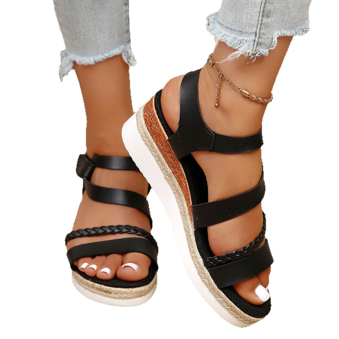 Damen Sportliche Sandalen mit geflochtenem Riemendesign und luftiger Sohle R&B