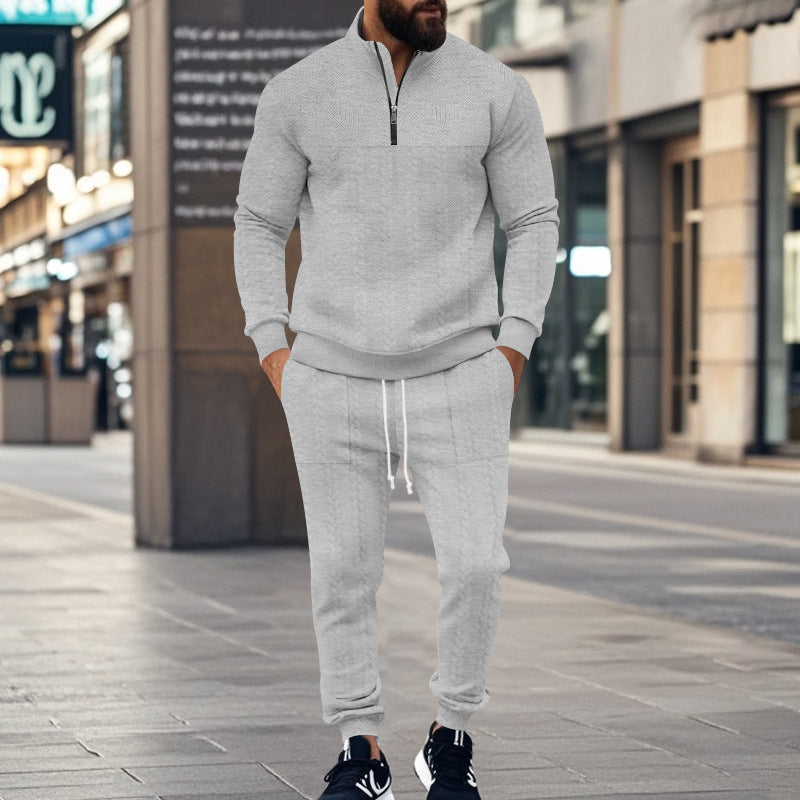 Herren Sportliches Freizeit-Set aus atmungsaktivem Material mit strukturiertem Design R&B