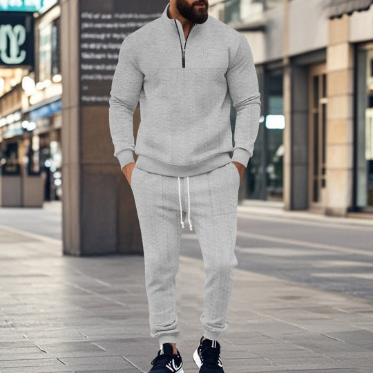 Herren Sportliches Freizeit-Set aus atmungsaktivem Material mit strukturiertem Design R&B