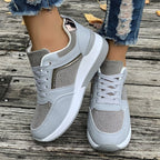 Damen Sportliche Sneakers mit atmungsaktiver Mesh-Oberfläche und dämpfender Sohle R&B