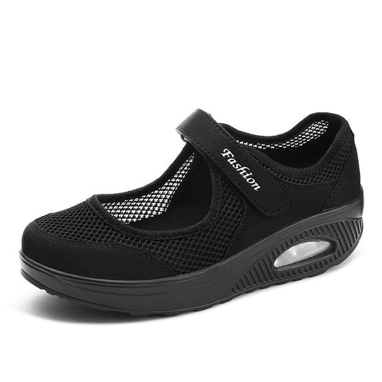 Damen Sportliche Slip-On Sneakers mit verstellbarem Klettverschluss R&B
