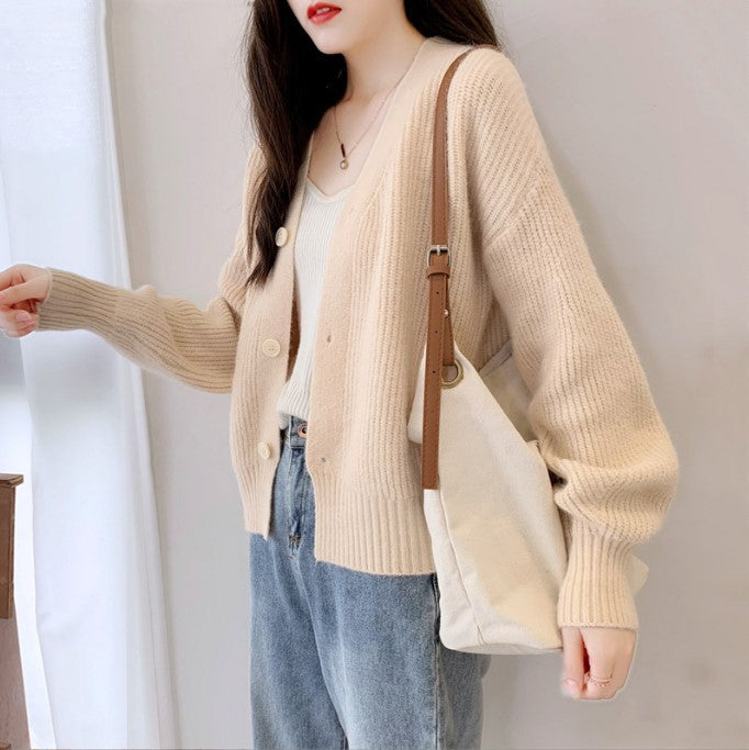 Damen Lässiger Strickcardigan R&B