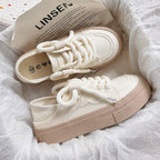 Damen Komfortable Sneakers aus robustem Canvas mit dickem Sohlenprofil R&B