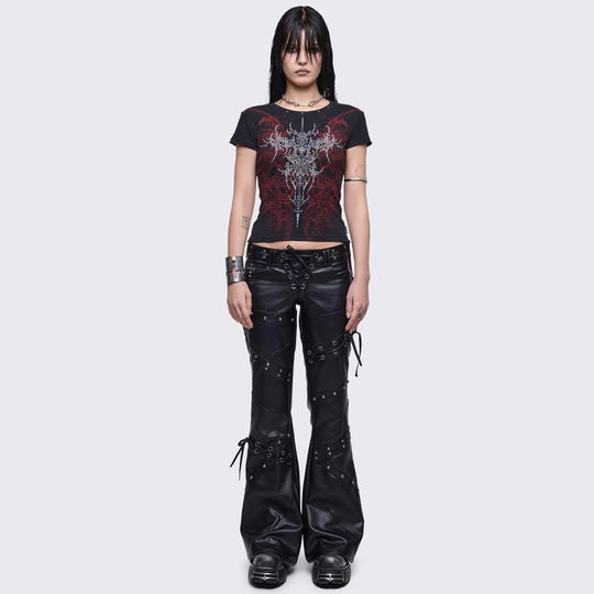 Damen Grafik-Print T-Shirt mit einzigartigem Design R&B