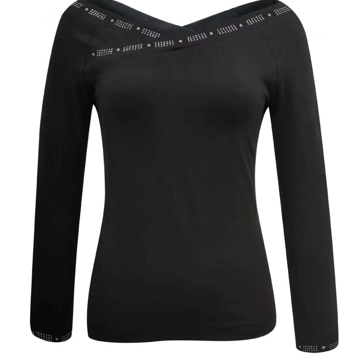 Damen Elegantes Oberteil mit schulterfreiem Design und funkelnden Strassdetails R&B