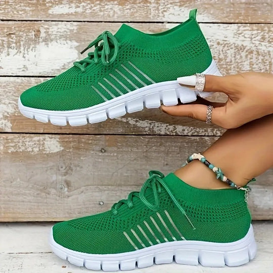Damen atmungsaktive Sport-Sneaker mit elastischem Schaft R&B