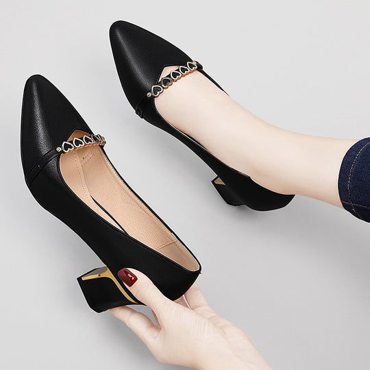 Damen Elegante Pumps mit trendy Absatz und modischem Schmuckdetail R&B