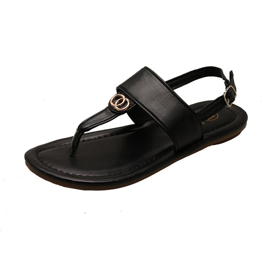 Damen Zehentrenner-Sandalen mit modischem Riemendesign und verstellbarem Riemen R&B