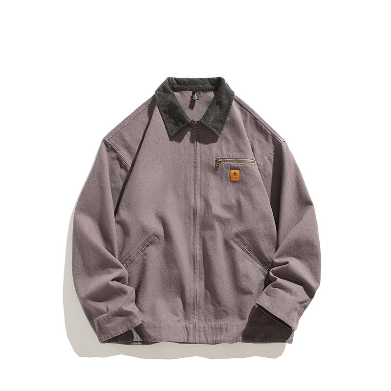 Herren robuste Freizeitjacke mit hohem Kragen und praktischen Taschen R&B