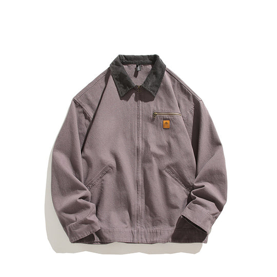 Herren robuste Freizeitjacke mit hohem Kragen und praktischen Taschen R&B