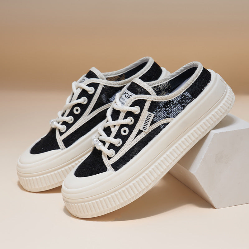 Damen Sneaker mit modischer Spitze und bequemer Sohle R&B