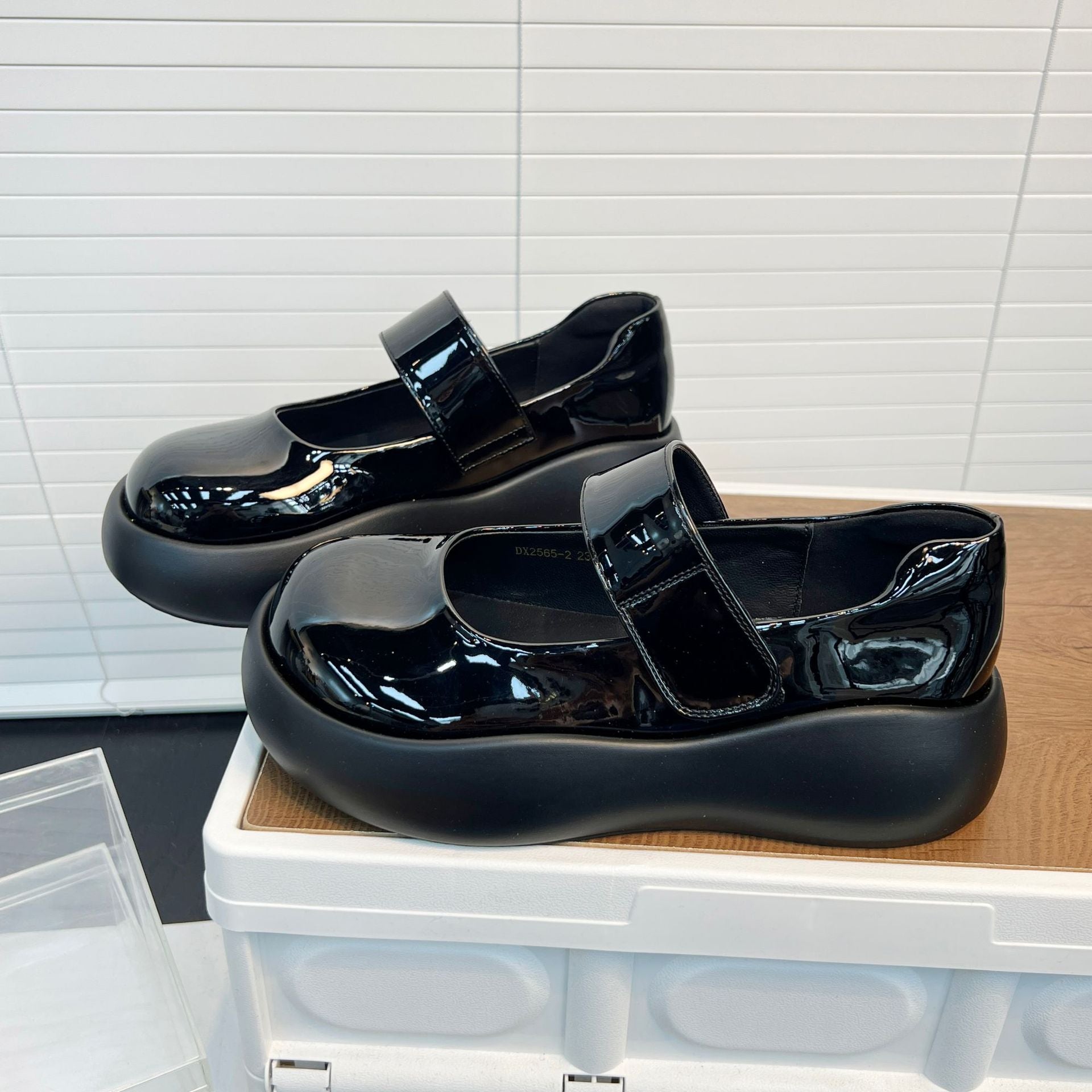 Damen Plateau Schnürschuhe mit praktischem Klettverschluss und trendigem Design R&B
