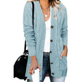 Damen Strickjacke mit Zopfdesign und praktischen Taschen