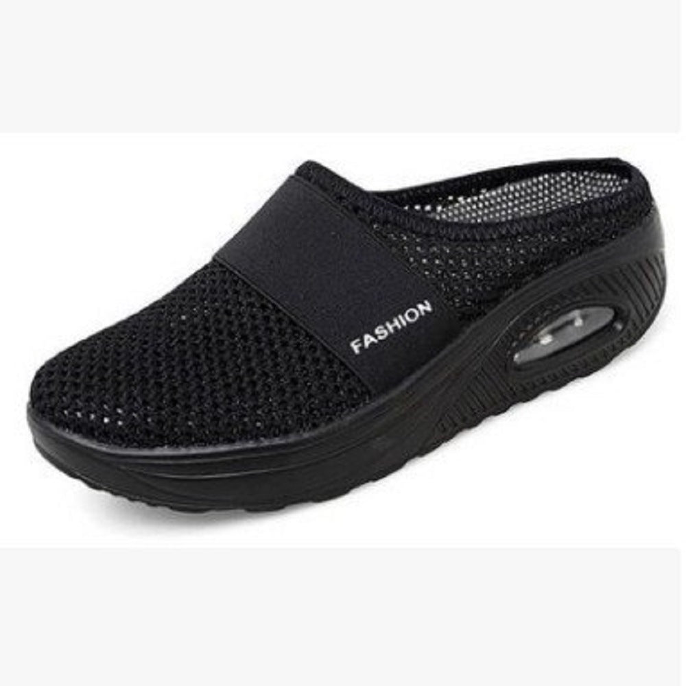 Damen Komfortable Wellness-Mules mit atmungsaktiver Mesh-Oberfläche R&B