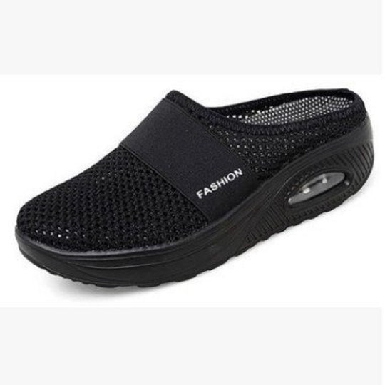 Damen Komfortable Wellness-Mules mit atmungsaktiver Mesh-Oberfläche R&B