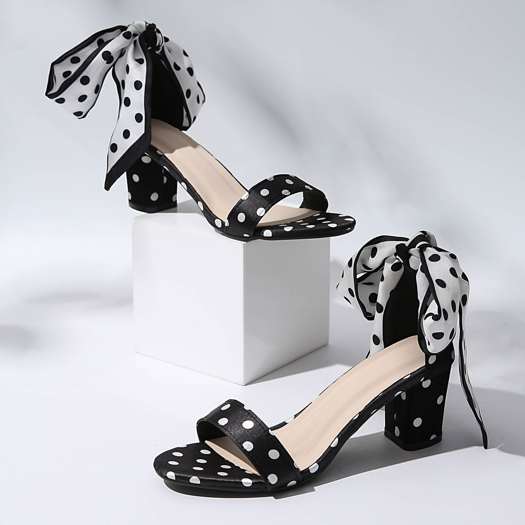 Damen High-Heels mit verspieltem Schleifendesign und elegantem Blockabsatz R&B
