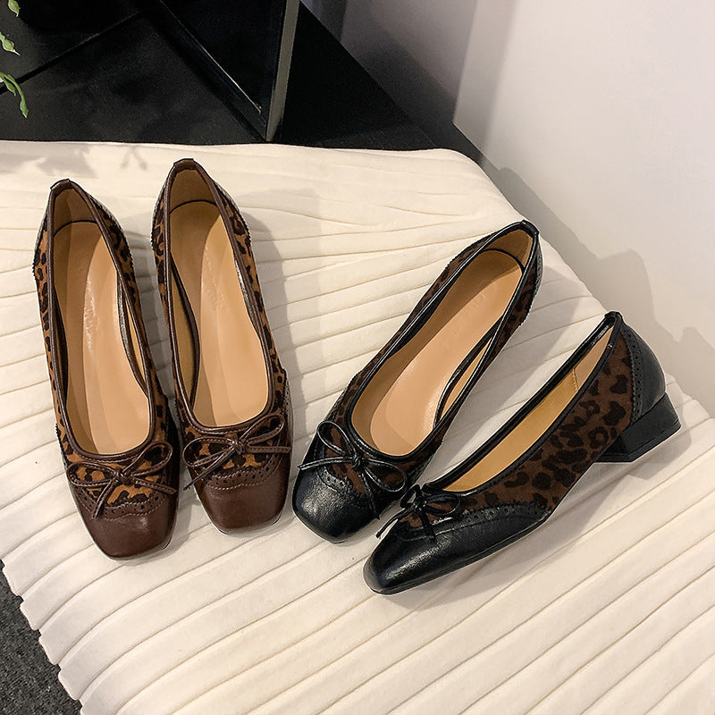 Damen Ballerinas mit eleganter Tiermuster-Applikation und bequemer Passform R&B