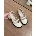 Damen Mary Jane Blockabsatz Schuhe mit verspieltem Schleifen-Detail R&B
