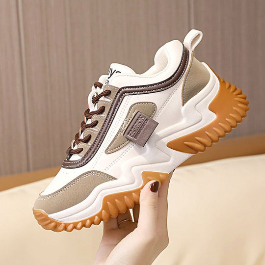 Damen Sportliche Chunky Sneakers mit rutschfester Profilsohle und herausragendem Dämpfung R&B