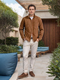 Herren Suede-Jacke im minimalistischen Design R&B