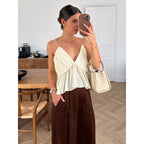 Damen Elegante weite Hose mit hohem Bund und komfortablem Schnitt R&B