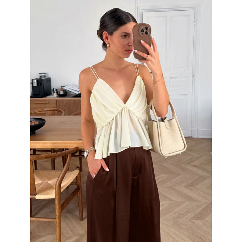 Damen Elegante weite Hose mit hohem Bund und komfortablem Schnitt R&B