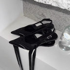 Damen elegante Sling-Ballerinas mit modischer Schnallenverzierung R&B